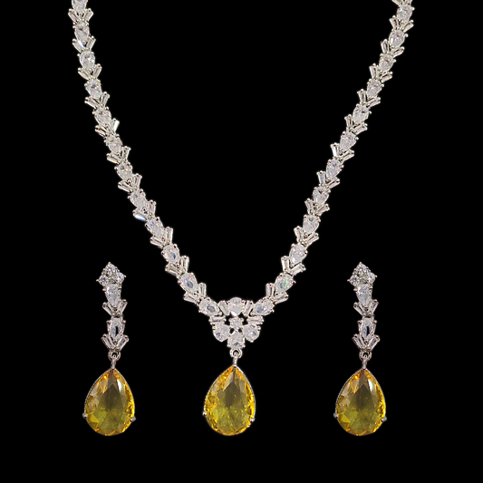 Single Drop Yellow AD Necklace - My Golden Wish