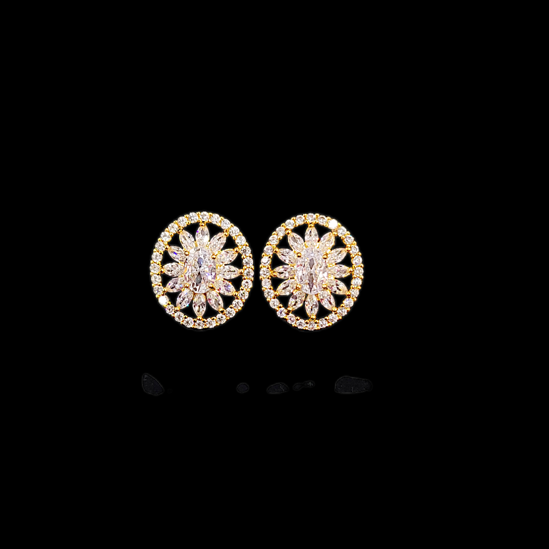Oval AD Earring - My Golden Wish