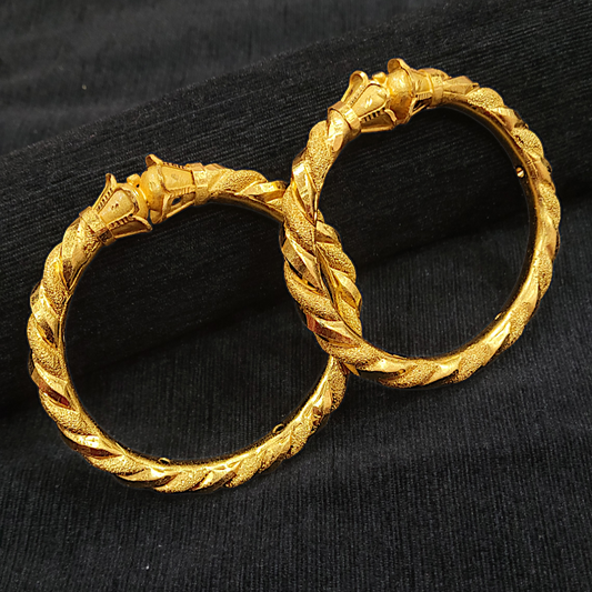 Diamond Cut Bangle (With Face) - My Golden Wish