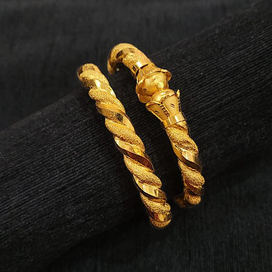 Diamond Cut Bangle (With Face) - My Golden Wish