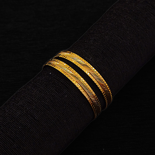 Diagonal Cut Bangle - My Golden Wish