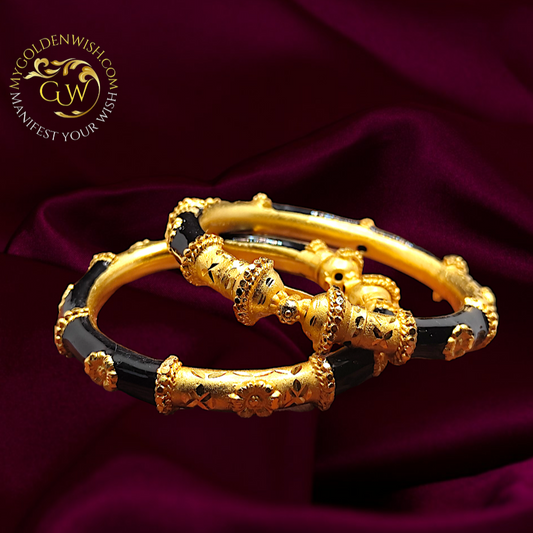 Black Manipuri Bangle - My Golden Wish