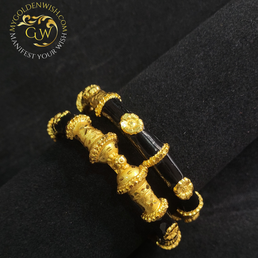 Black Manipuri Bangle - My Golden Wish