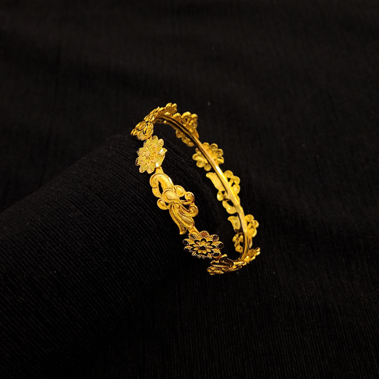 Peacock Flower Bangle - My Golden Wish