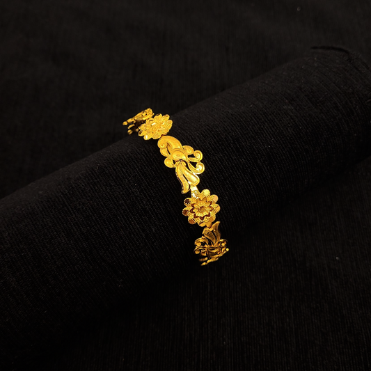 Peacock Flower Bangle - My Golden Wish