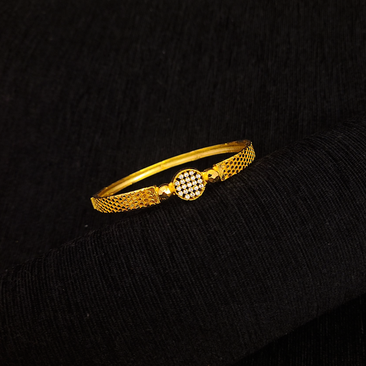 Multistone Round Bracelet Bangle - My Golden Wish