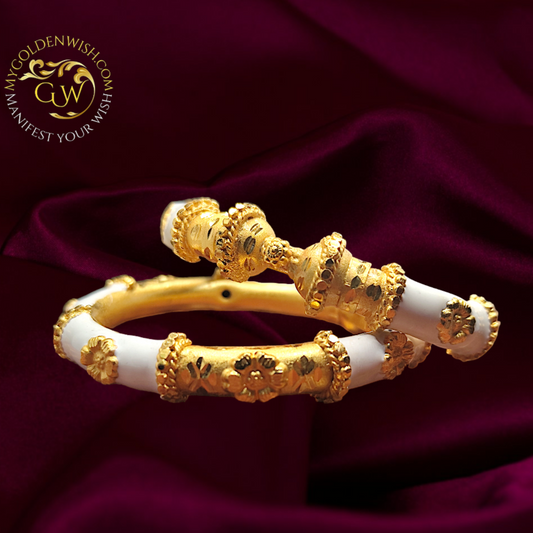 White Manipuri Bangle - My Golden Wish