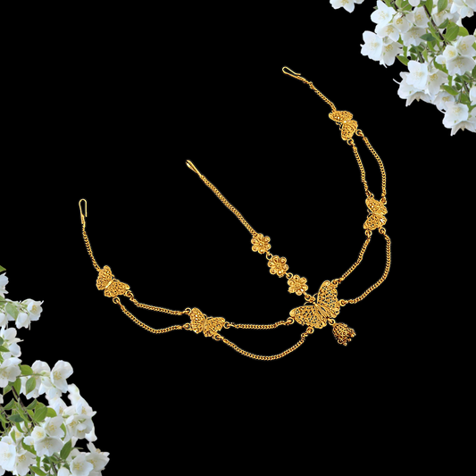 Traditional Butterfly Tiara Tikli - My Golden Wish