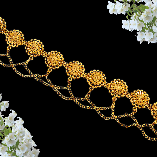 Flower Layered Chain Kamarbandh - My Golden Wish