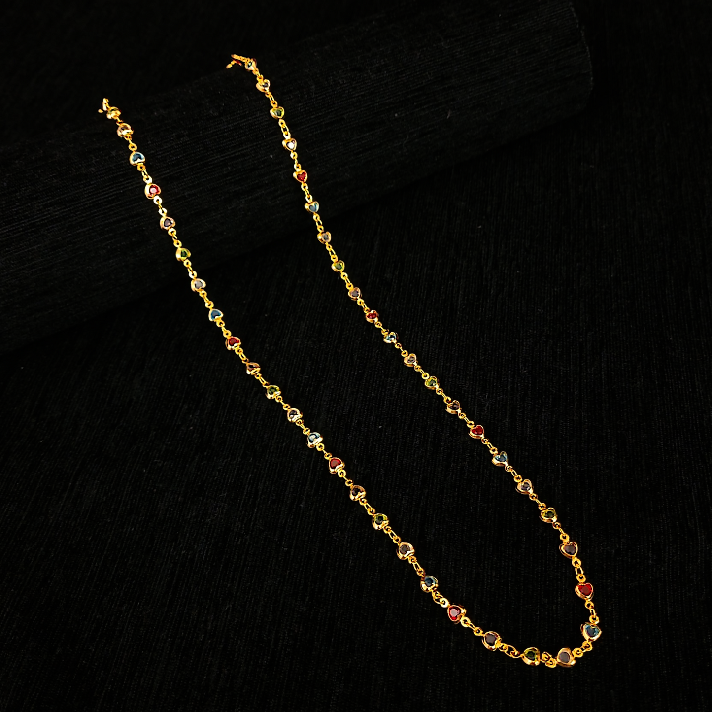 Multicolour Small Heart AD Chain - My Golden Wish