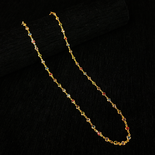 Multicolour Small Heart AD Chain - My Golden Wish