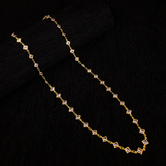 Diamond Cut White AD Chain - My Golden Wish