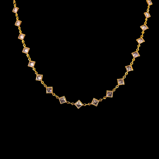 Diamond Cut White AD Chain - My Golden Wish