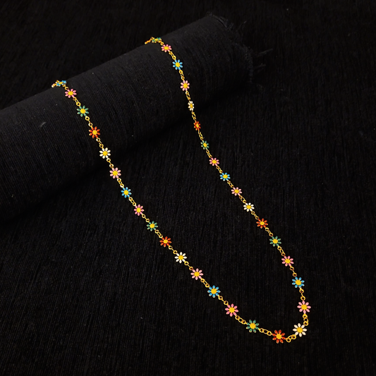 Multi colour Flower Chain - My Golden Wish