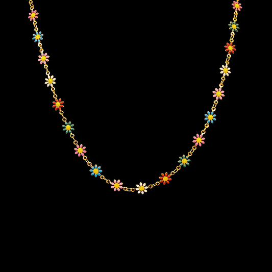 Multi colour Flower Chain - My Golden Wish