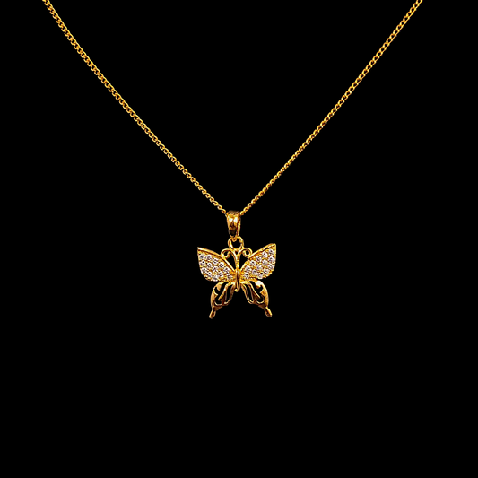 Starling Butterfly Pendent Chain - My Golden Wish
