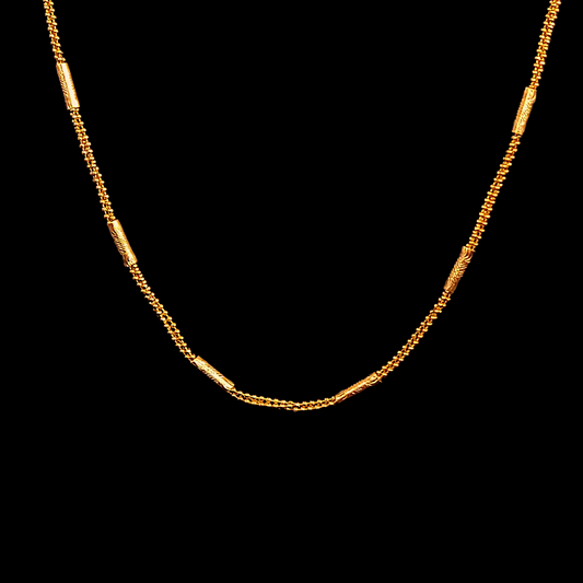 Triple Line Matar Pipe Chain - My Golden Wish