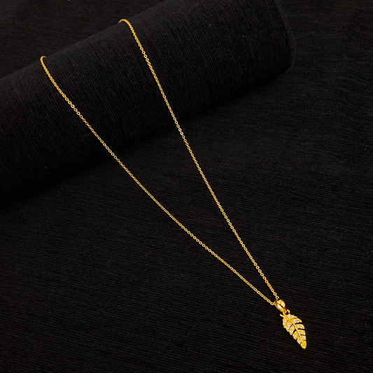 Single Leaf Pendent Chain - My Golden Wish