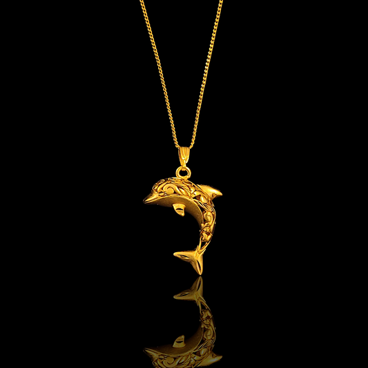 Dolphin Locket Chain - My Golden Wish