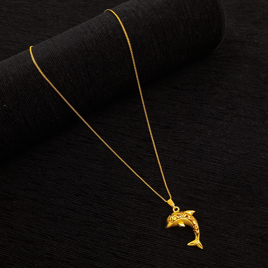 Dolphin Locket Chain - My Golden Wish