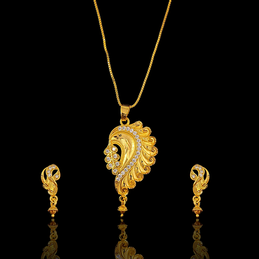 Light Weighted Design Locket Chain Set - My Golden Wish