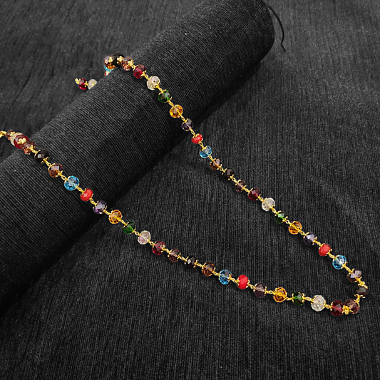 Multi Colored Crystal Chain - My Golden Wish
