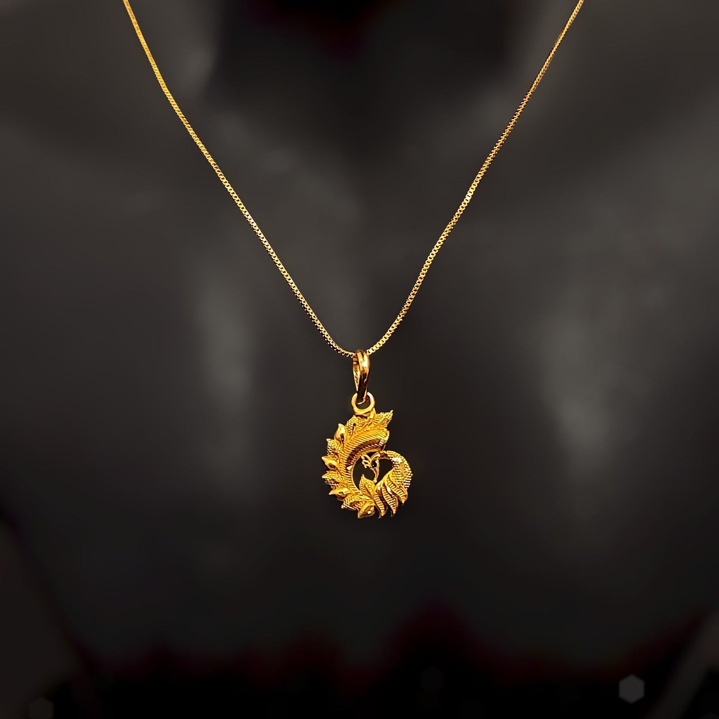 Golden Designer Pendent Chain - VIII