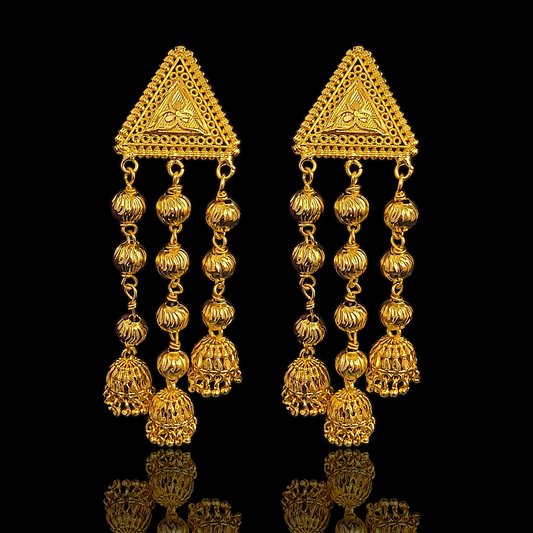 Three Line Long Jhumka - My Golden Wish