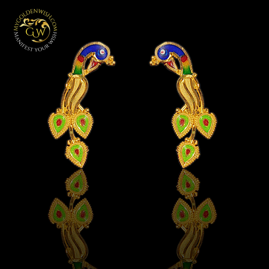 Peacock Meenakari Earring - My Golden Wish