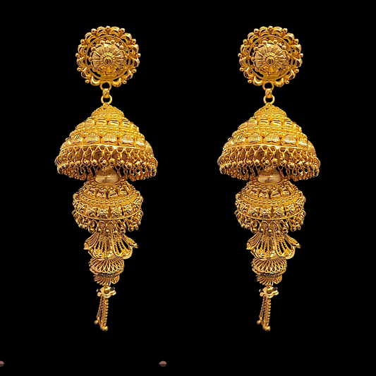 Big Three Layer Dhama Jhumka