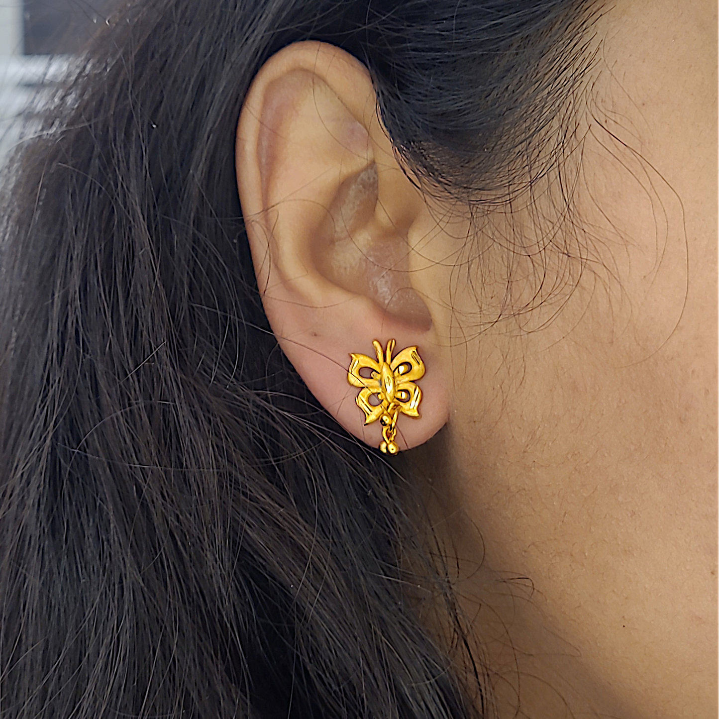 Small Top Earring - X