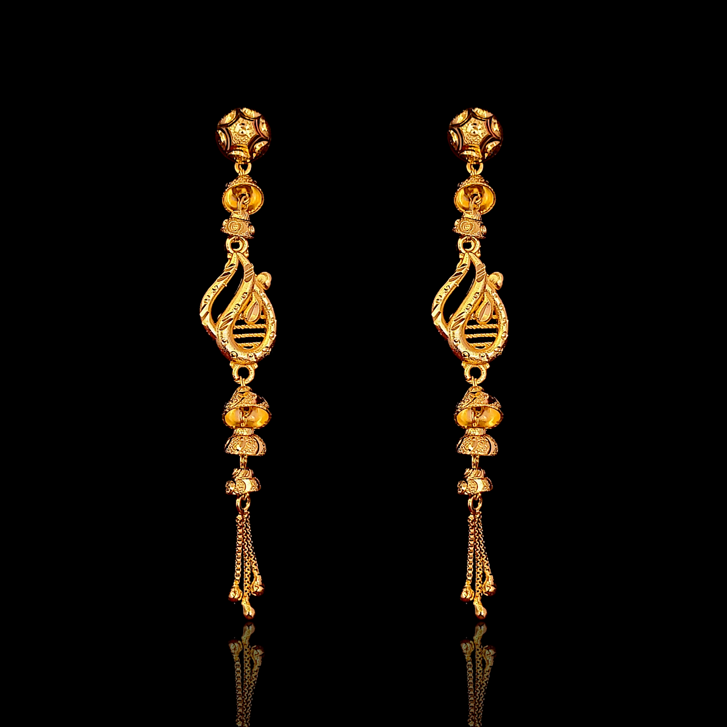 Shankh Ball Earring