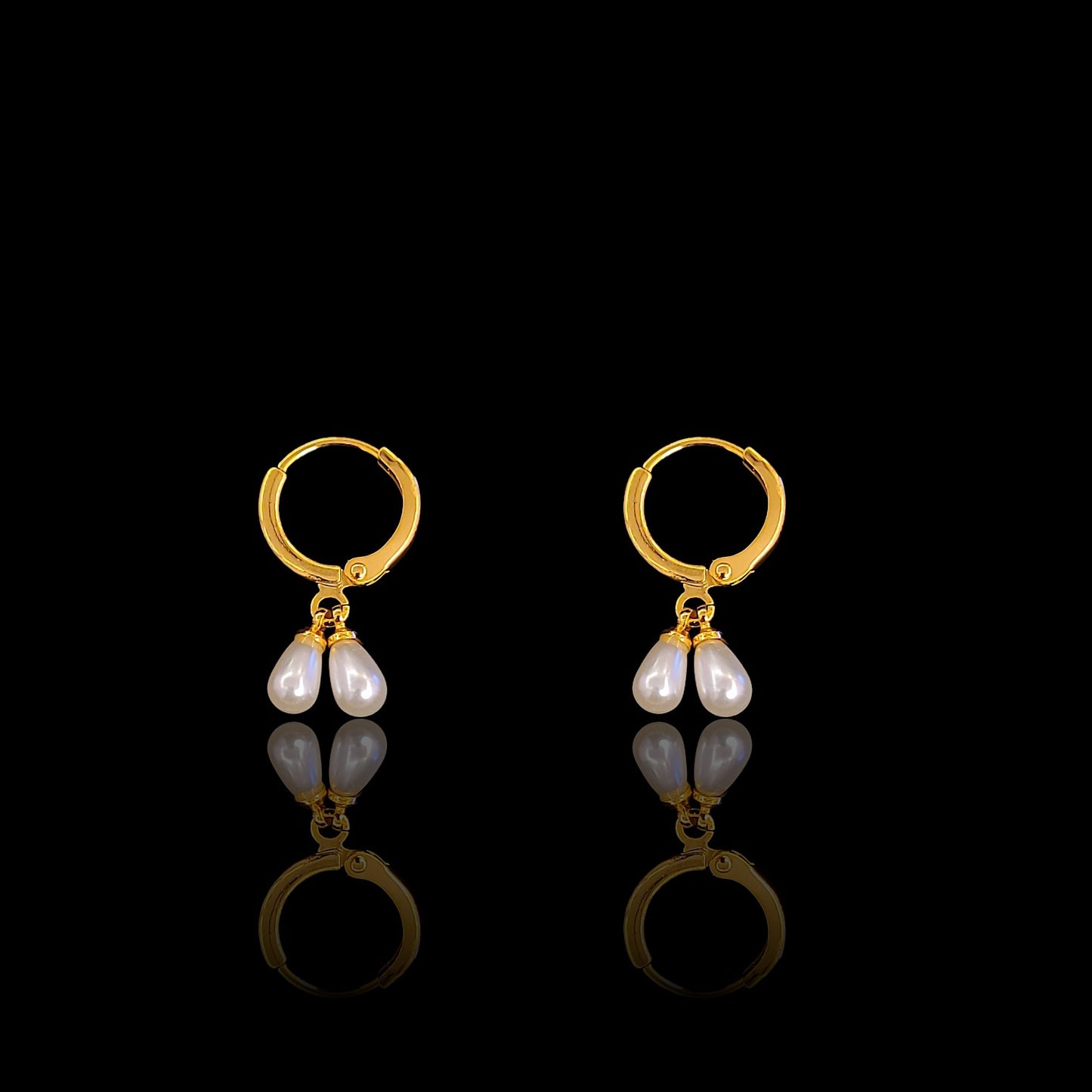 Double Latkan Pearl Bali Earring