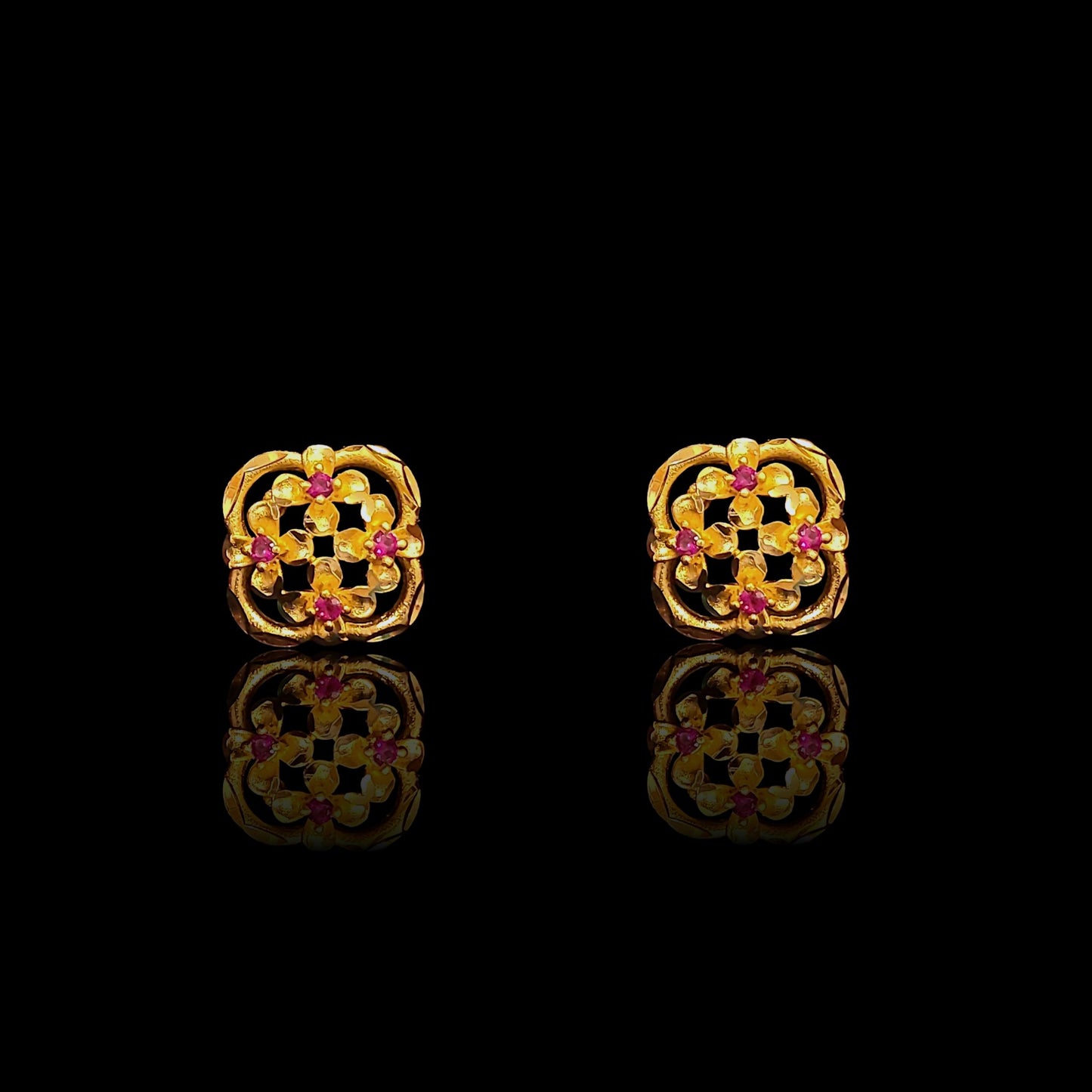 Small Ruby Flower Tops - II