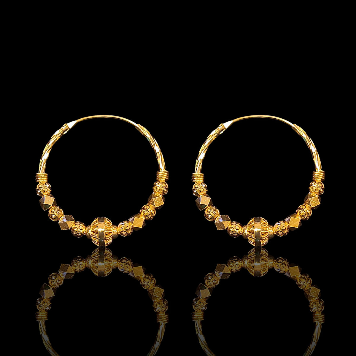 Mid Size Ball Bali Earring