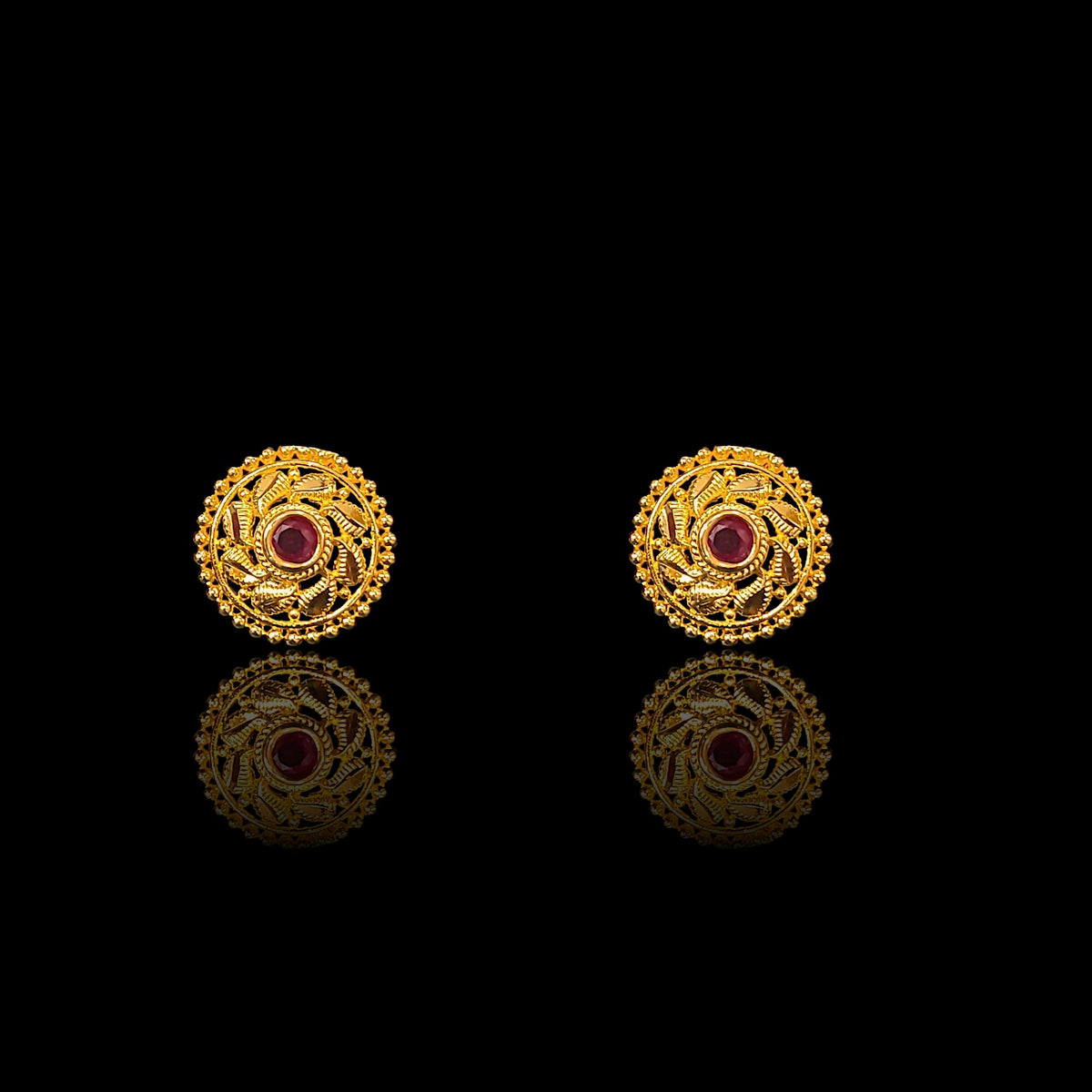 Small Ruby Flower Tops - III