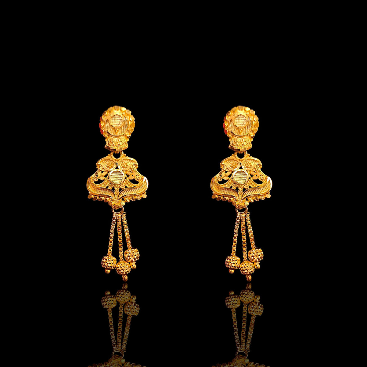 Three Line Small Kanbala Earring