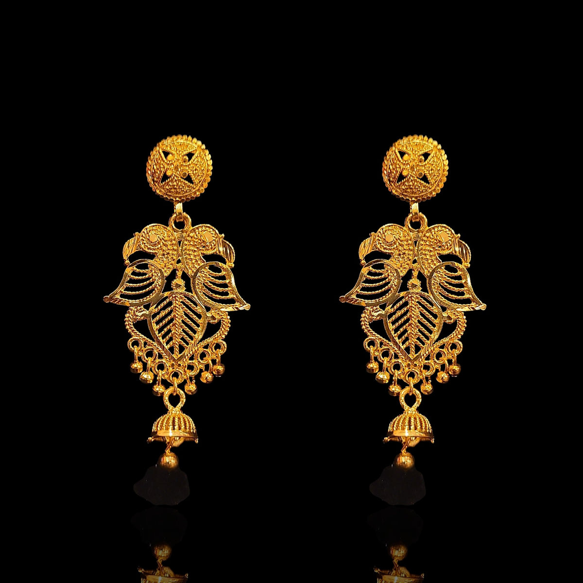 Sleek Dual Peacock Earring