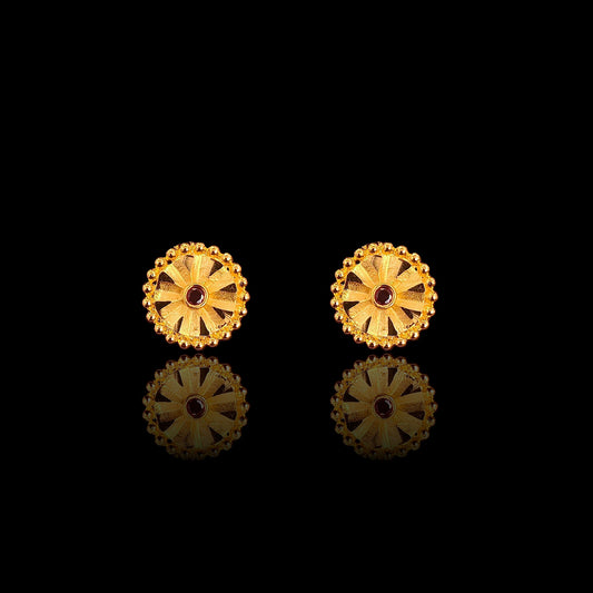 Small Ruby Flower Tops - XIX
