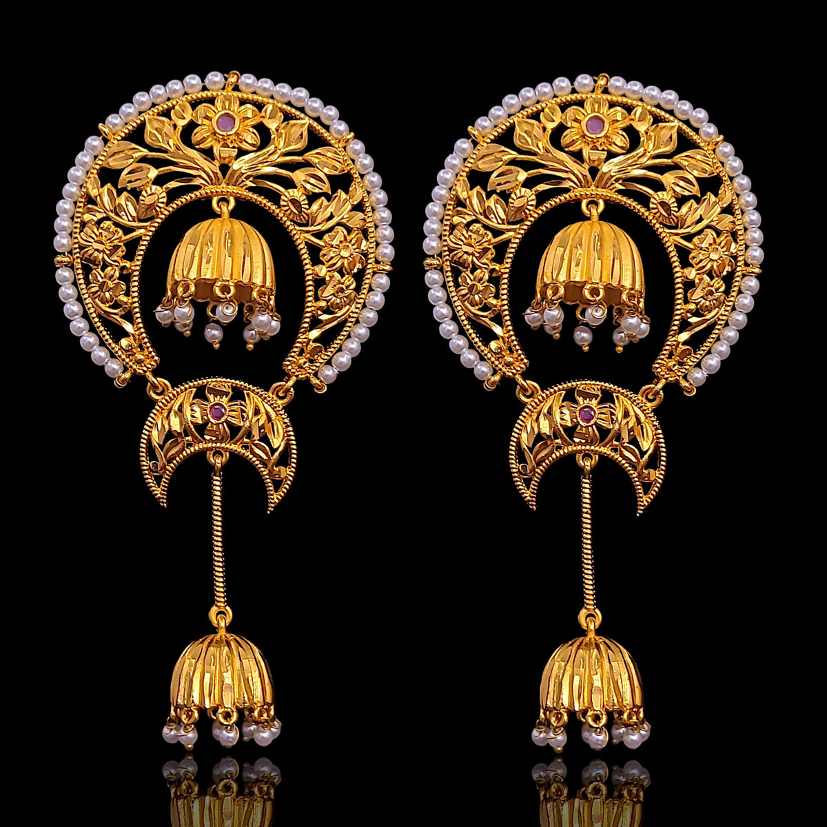 Big Half Moon Jhumki Kanbala