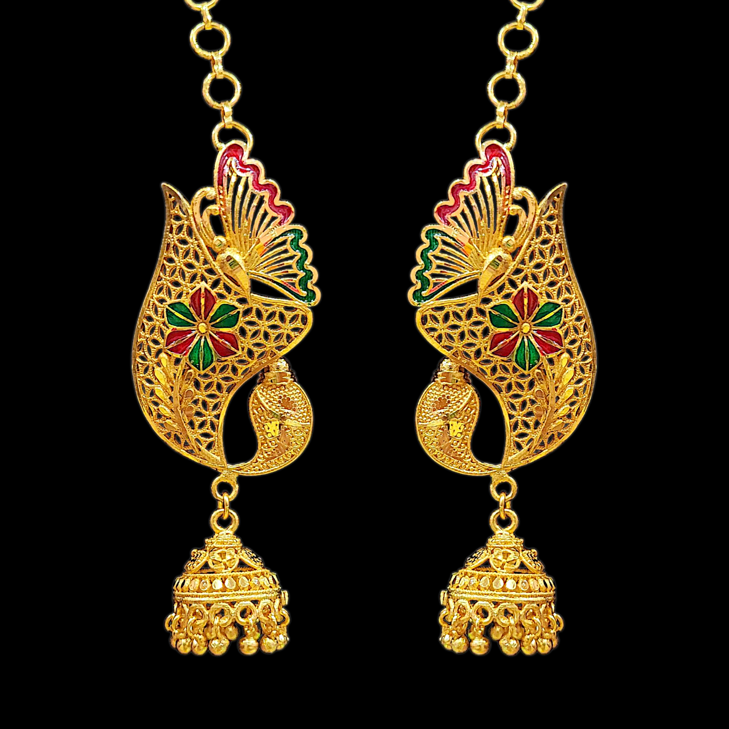 Meena Butterfly Half Kan - My Golden Wish