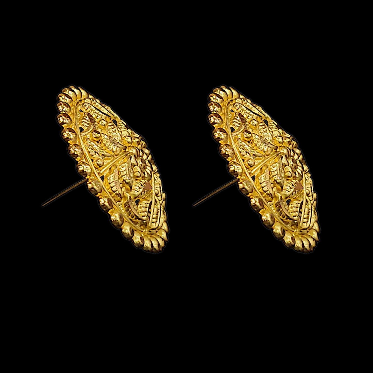 Big floral Stud - My Golden Wish