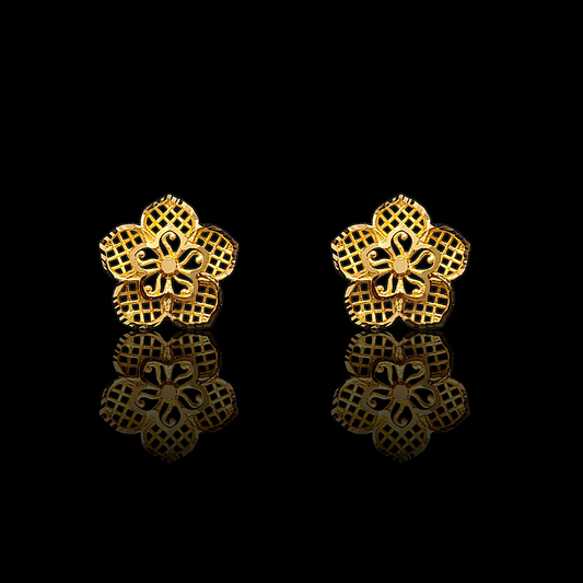 Floral Net Stud - My Golden Wish