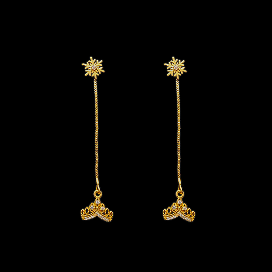 Crown sleek Earring - My Golden Wish