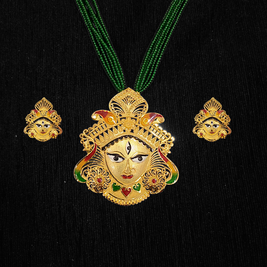 Durga Face Locket Set - My Golden Wish