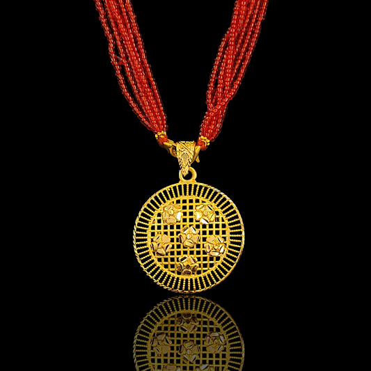 Flower Round Locket Tarsel - My Golden Wish