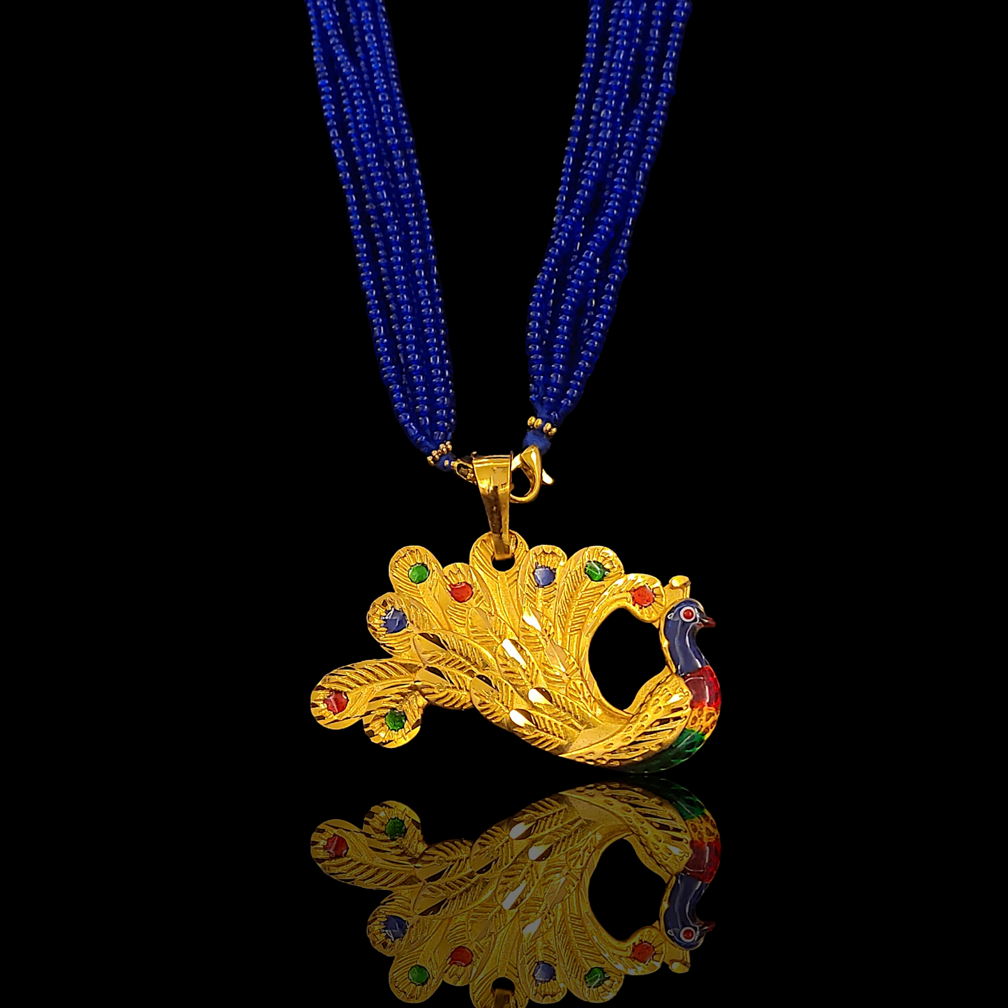 Peacock Locket Tarsel - My Golden Wish