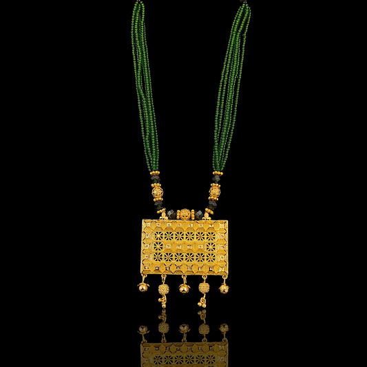 Chandramallika Locket Tarsel (Green) - My Golden Wish