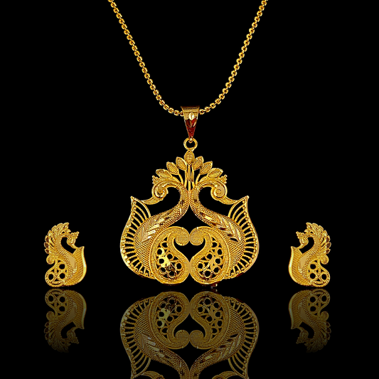 Dual Peacock Locket Set