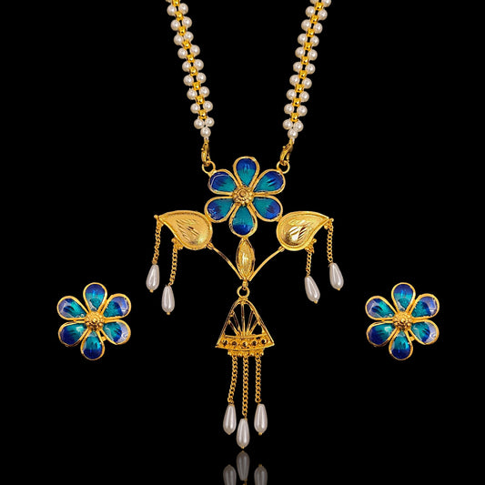 Mayurkanthi Flower Locket Set